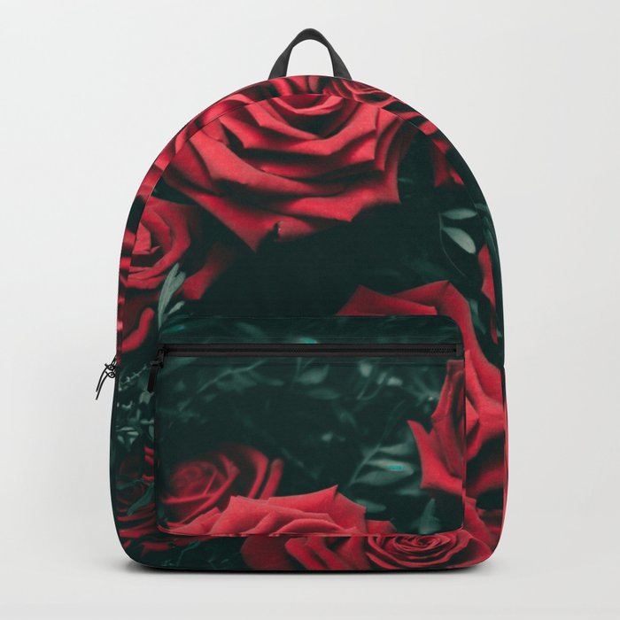 ALAZA Red Rose Close Up Art Painting Large Canvas Backpack Water Resistant Laptop Bag Travel School Bags with Multiple Pockets for Men Women College